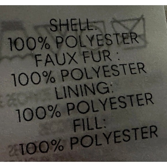 Calvin Klein Vest Womens Large Beige Faux Fur Collar Quilted Puffer Zip Pockets - Picture 15 of 15